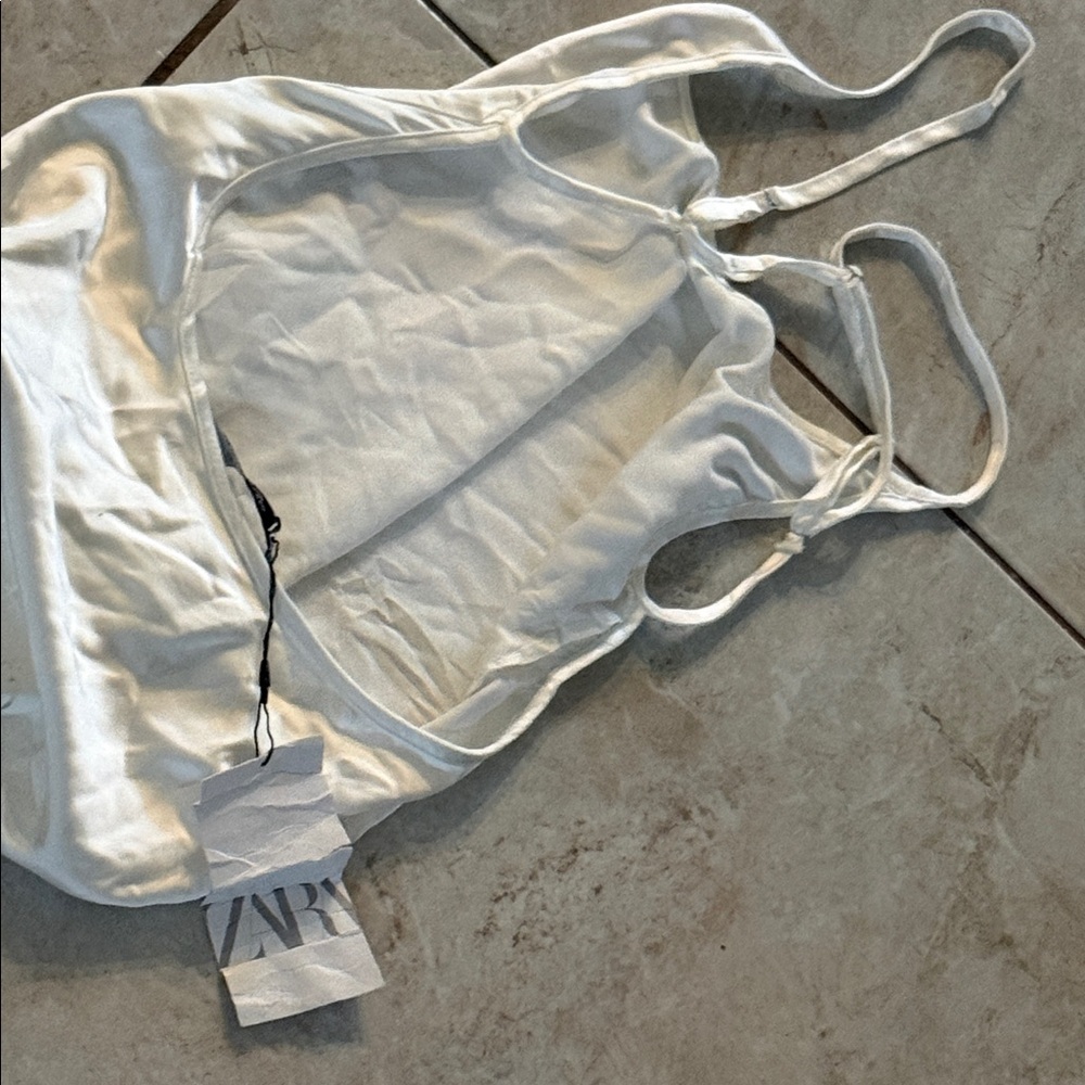 Zara White Long Sleeve Dress - Picture 3 of 5
